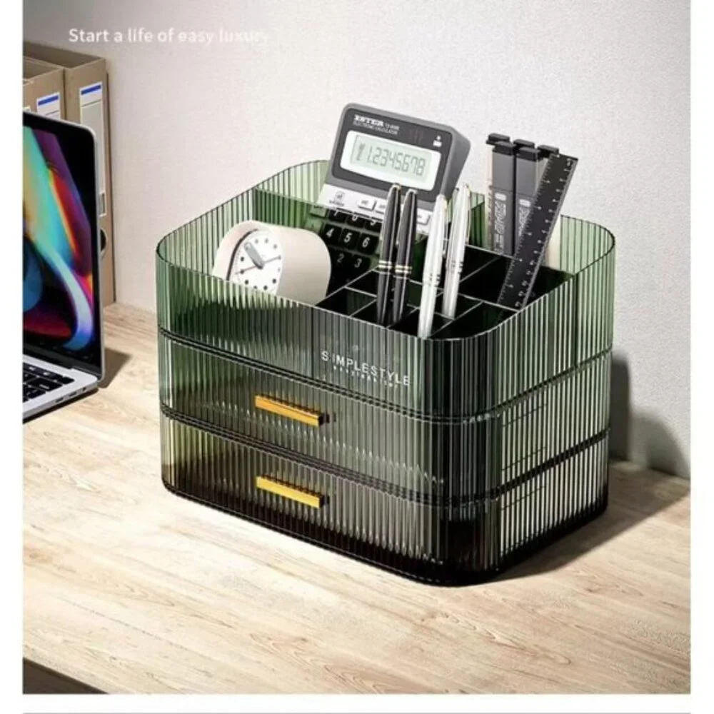 Makeup Organizer with Stackable Drawers, Vanity & Desk Storage for Cosmetics